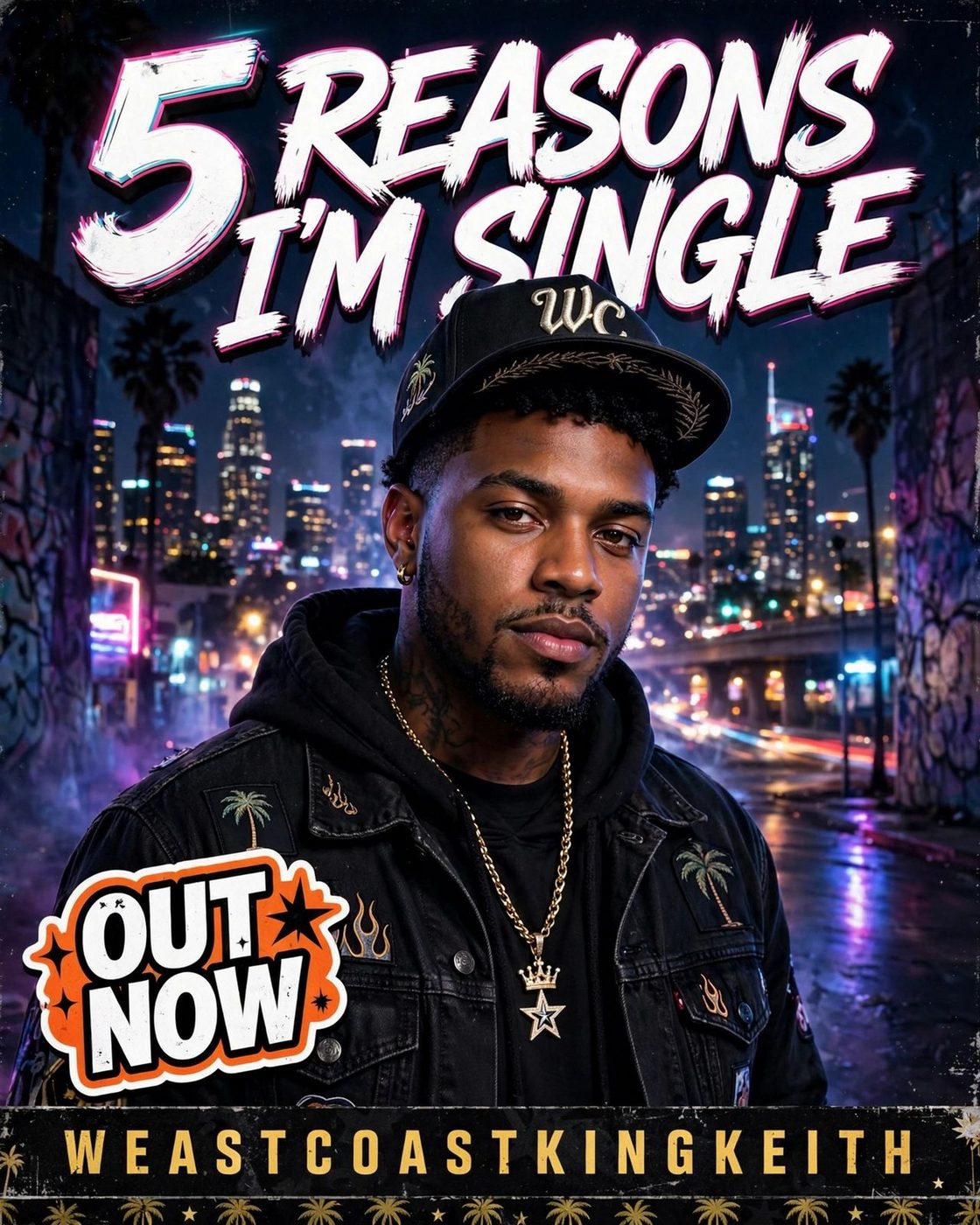 Promotional cover artwork for 5 Reasons I’m Single by WeastCoastKingKeith