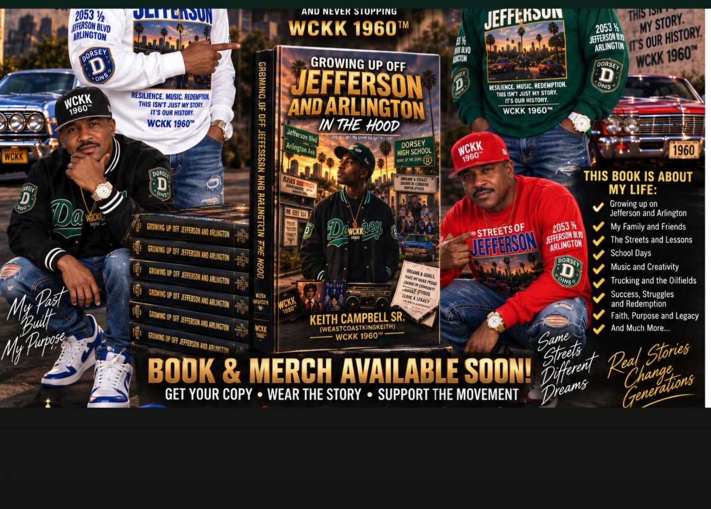 Growing Up Off Jefferson and Arlington in the Hood book and Streets of Jefferson apparel preview