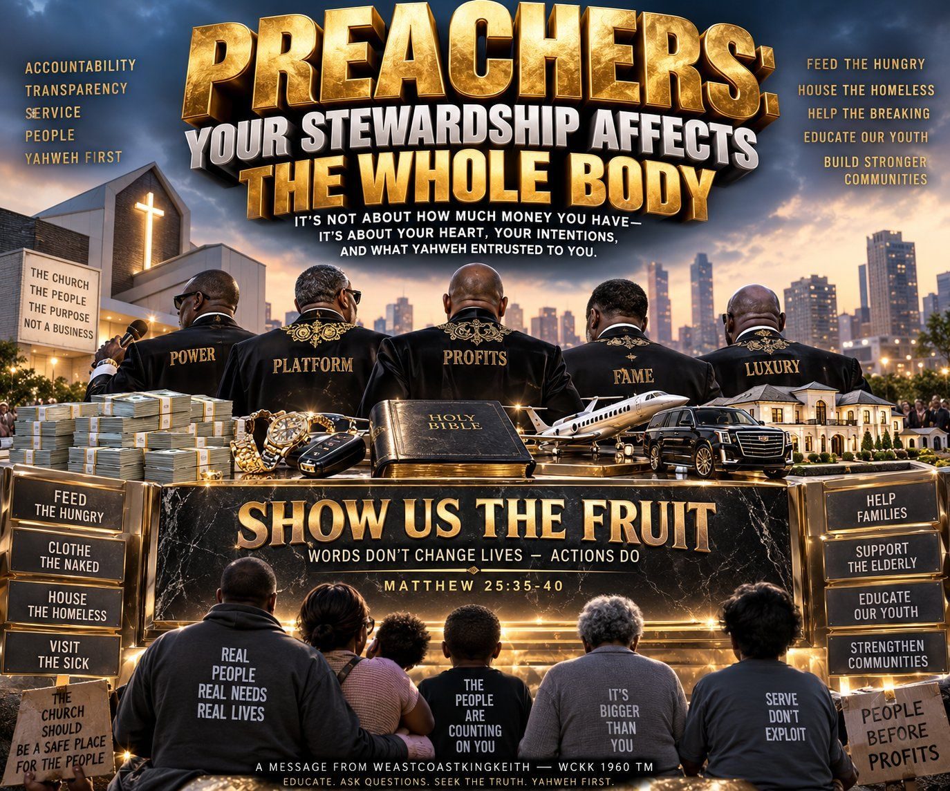 Preachers: Your Stewardship Affects the Whole Body — Show Us the Fruit WCKK 1960 TM message artwork