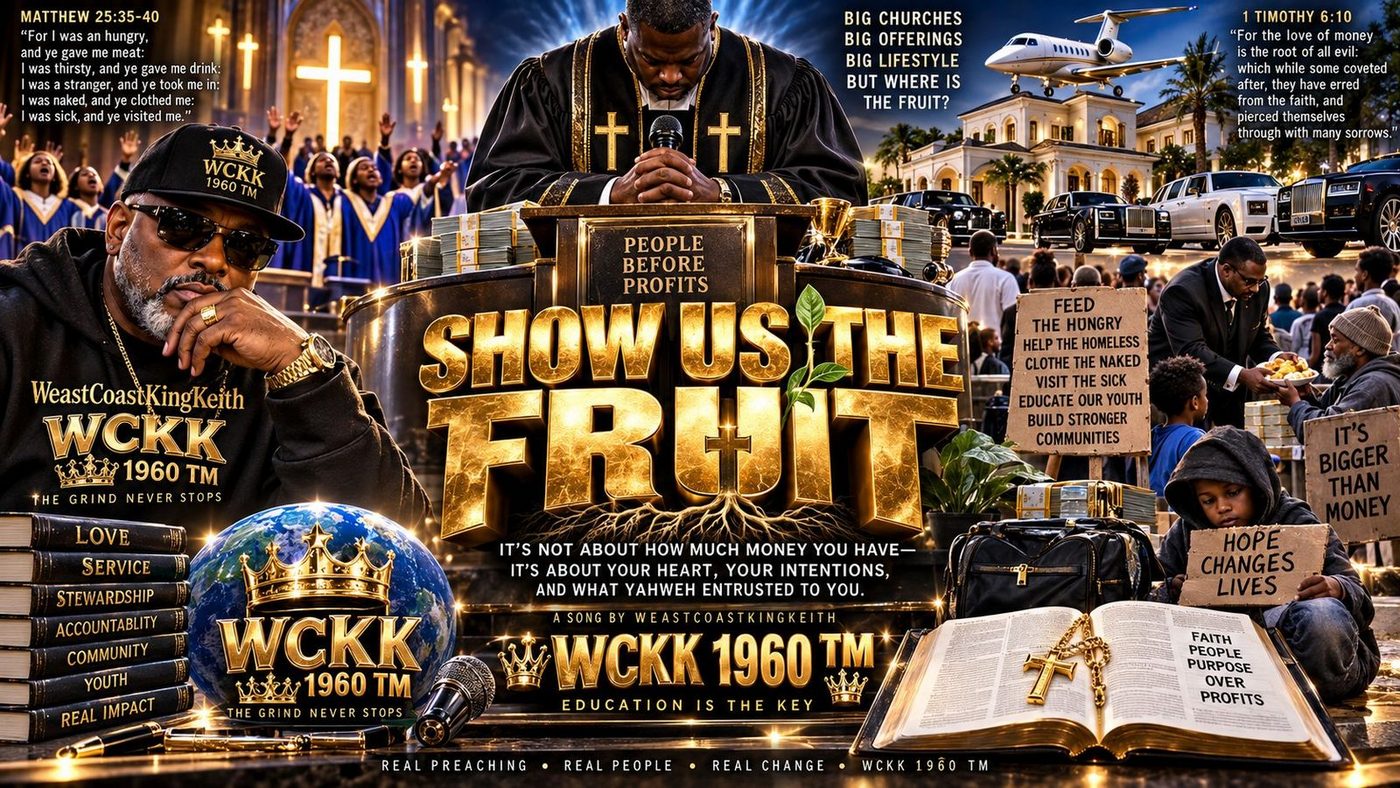 Show Us the Fruit WCKK 1960 TM message artwork about people before profits, service, and stewardship